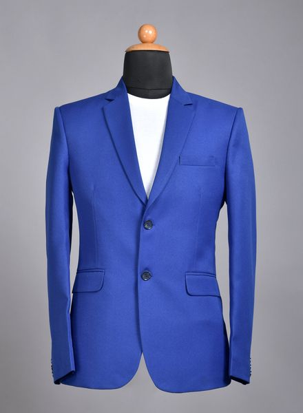 Blazer & Coats Polyester Cotton Formal Wear Regular fit Notch Collar Basic Solid Regular Coat La Scoot